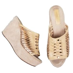 Napoleoni Leather Wedge Sandals